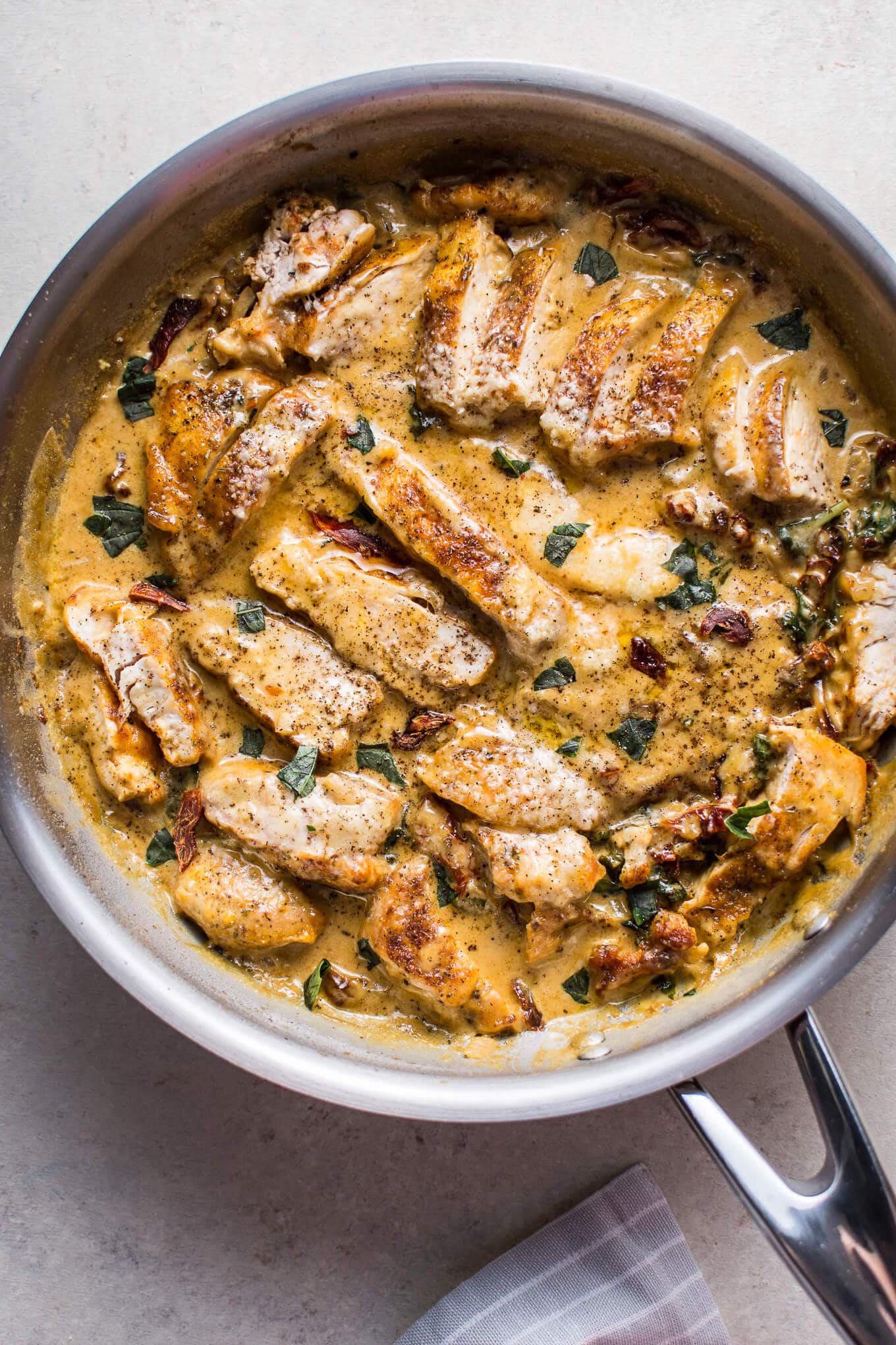 Creamy Sundried Tomato and Basil Chicken Pasta • Salt & Lavender