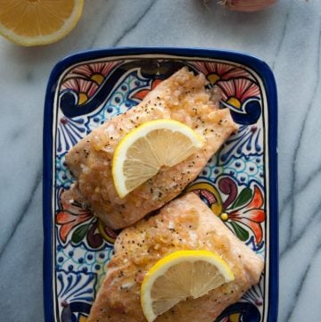 Salmon with Lemon Shallot Butter - Salt & Lavender