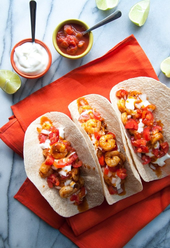 Sweet and Smoky Shrimp Tacos - Salt & Lavender
