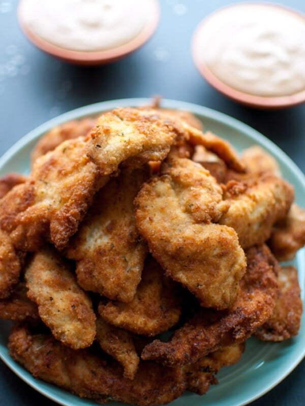 Breaded Chicken Tenders with a 3-Ingredient Dip - Salt & Lavender