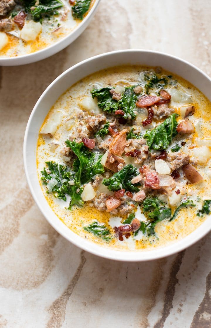 Zuppa Toscana in two bowls