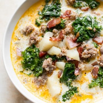Close-up of Instant Pot Zuppa Toscana