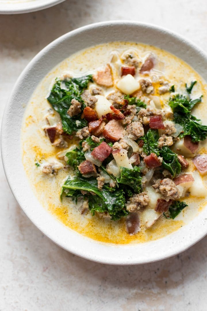 Zuppa Toscana (Sausage, Bacon, Potato, and Kale Soup) • Salt & Lavender