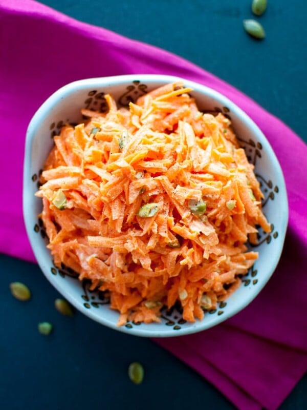 Crunchy Carrot Salad with Pumpkin Seeds - Salt & Lavender