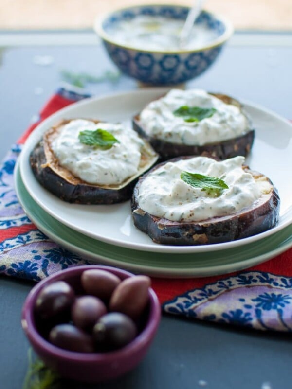 Fried Eggplant with Tzatziki - Salt & Lavender