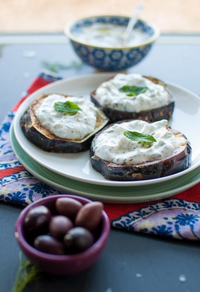 Fried Eggplant with Tzatziki - Salt & Lavender