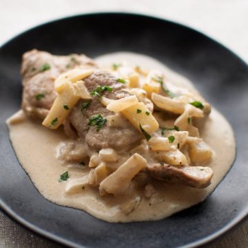 Pork Tenderloin Medallions in Apple Brandy Cream Sauce