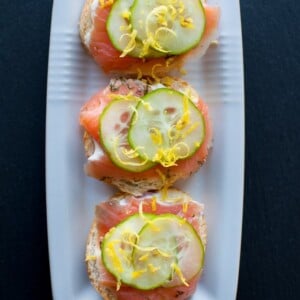 Smoked Salmon Canapes with Easy Truffle Mayo