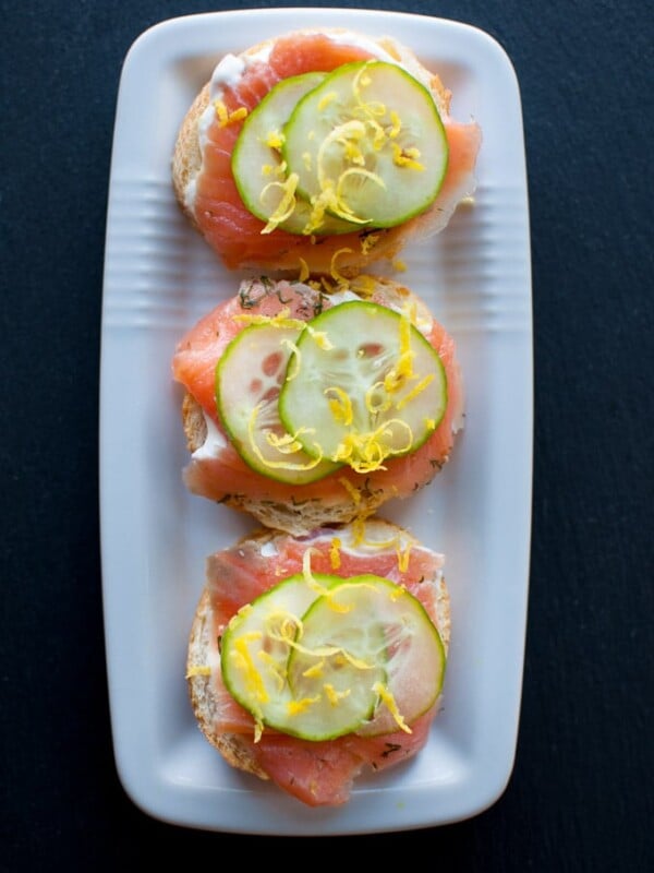 Smoked Salmon Canapes with Easy Truffle Mayo