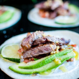 Garlic Butter Steak Tacos with Homemade Pico de Gallo - ready in half an hour!