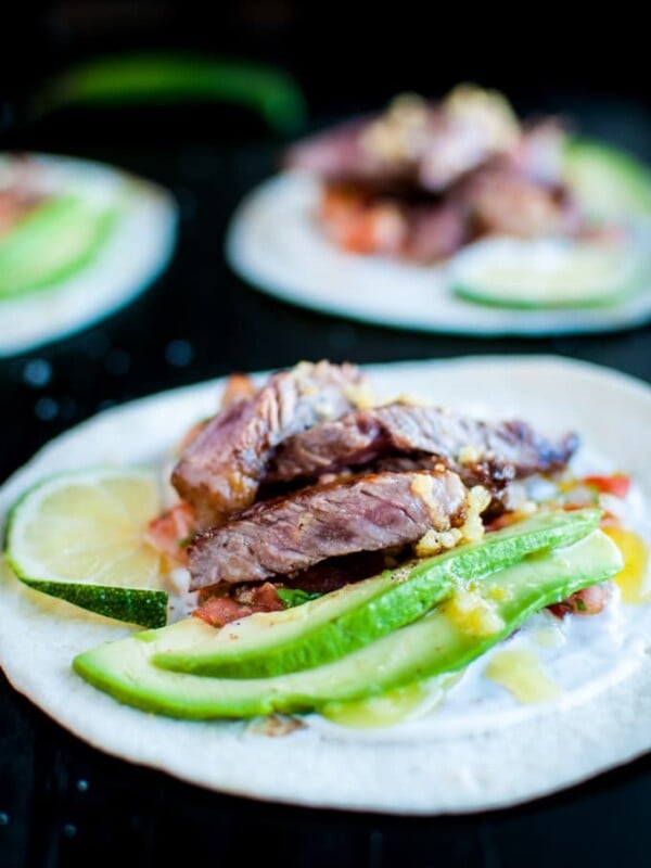 Garlic Butter Steak Tacos with Homemade Pico de Gallo - ready in half an hour!