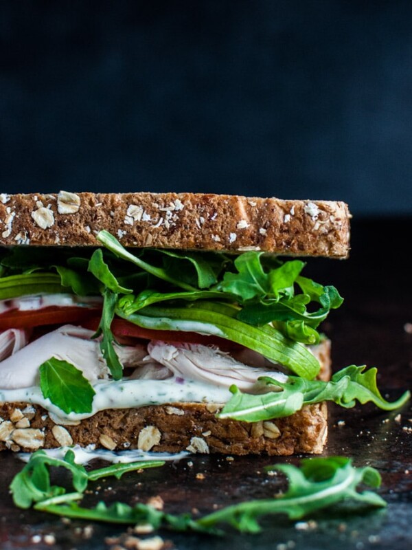 The best leftover chicken sandwich is the best because of it's amazingly delicious herb mayo, the creamy avocado, the peppery arugula, and ripe tomato. Don't take my word for it. Make it and see!