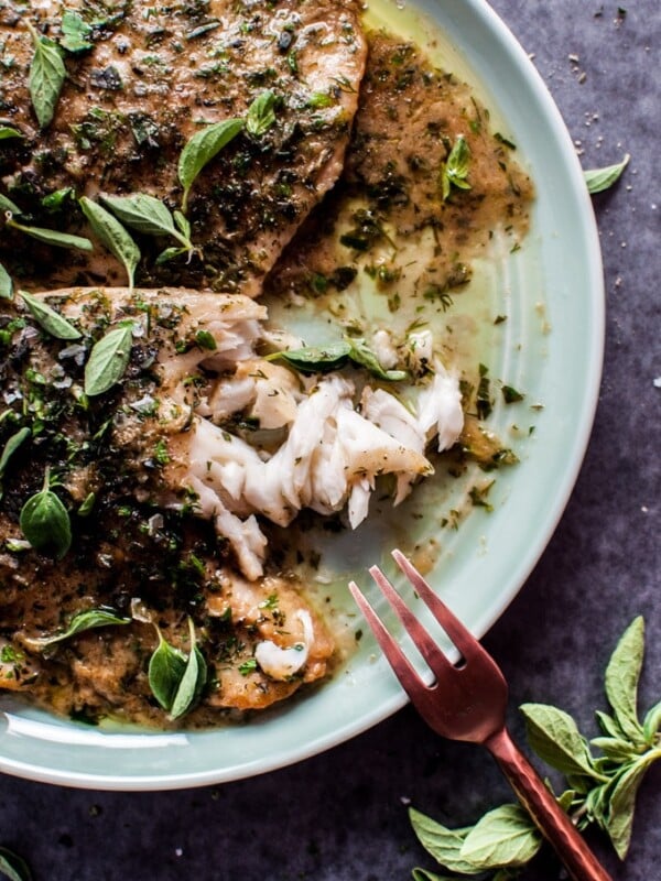 If you're looking for a fast, elegant, and easy fish recipe, look no further! Tilapia with a lemon herb butter pan sauce is the perfect fuss-free weeknight recipe because it takes less than 20 minutes!