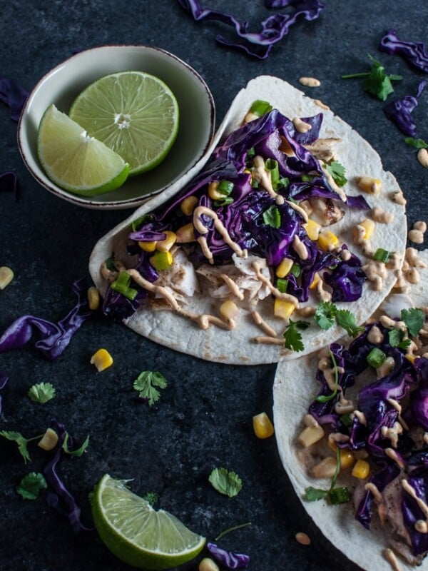 These chipotle tilapia fish tacos are easy to make and packed with fresh flavor. The chipotle cilantro lime sauce is out of this world!