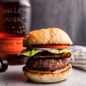 Why drink bourbon when you can use it to make this amazing BBQ bourbon burger?