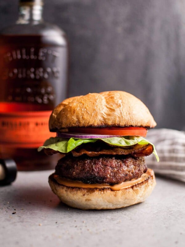 Why drink bourbon when you can use it to make this amazing BBQ bourbon burger?