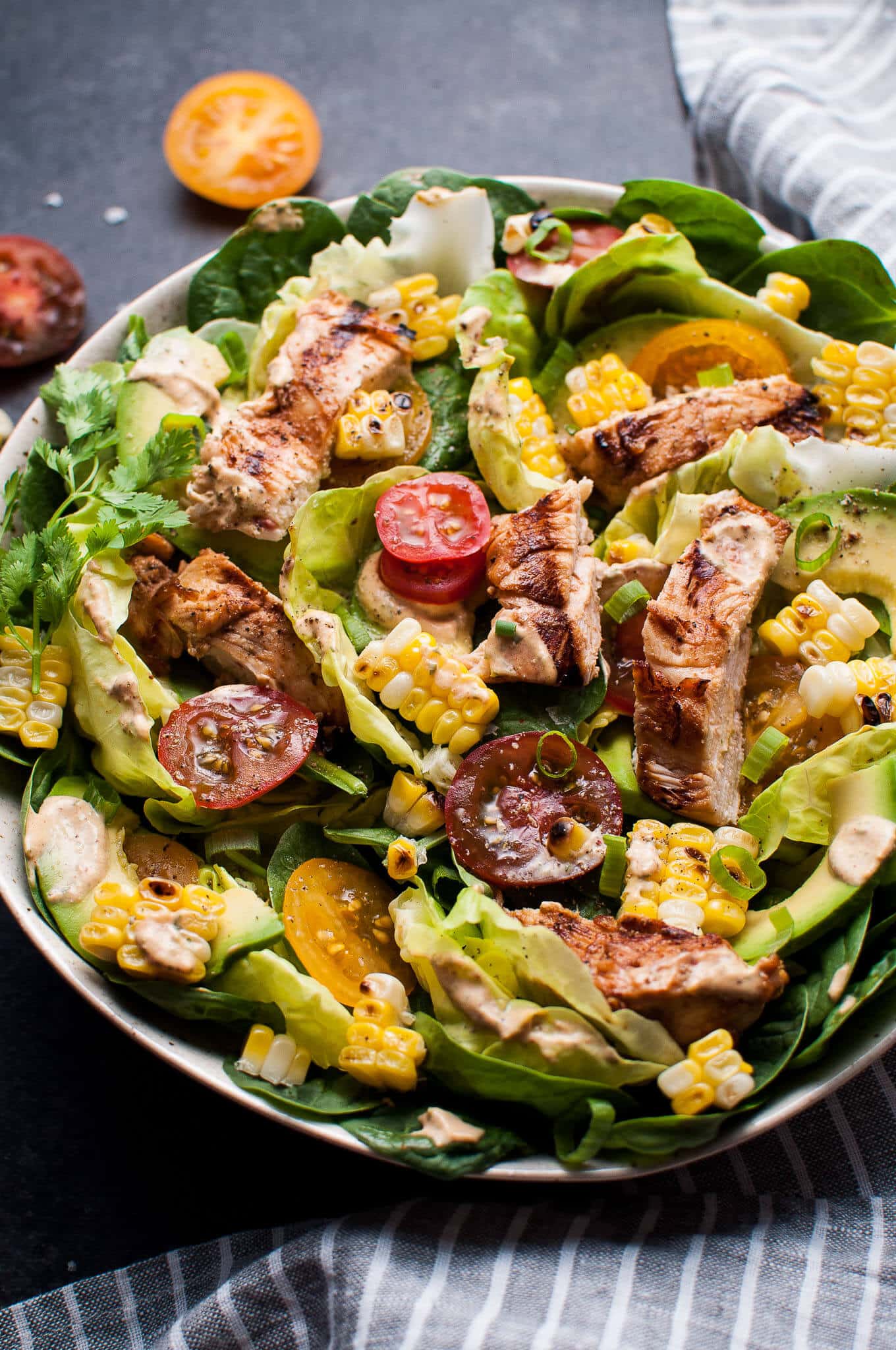 Grilled Chicken Salad with Chipotle Ranch Dressing • Salt ...