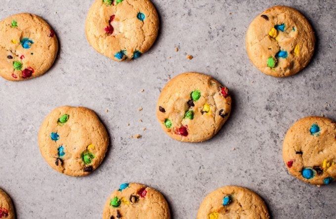 several Rainbow Chips Ahoy cookies