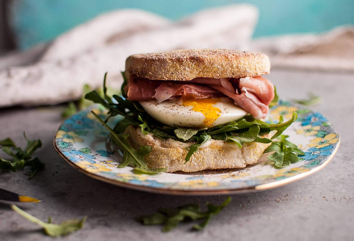Poached Egg and Prosciutto Brunch Sandwich • Salt & Lavender