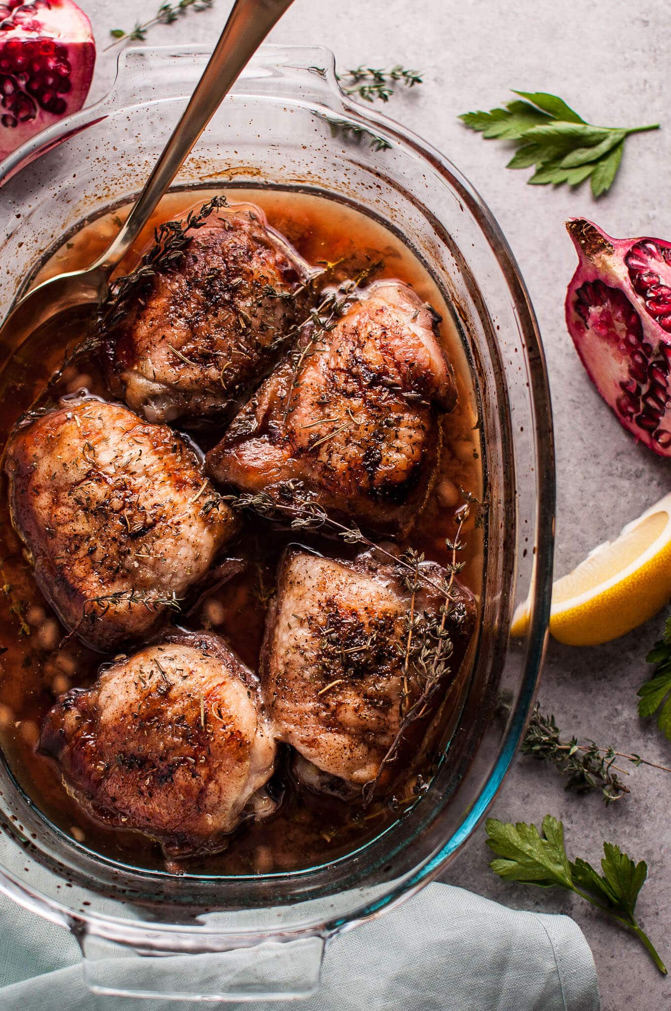 Pomegranate Lemon Roasted Chicken