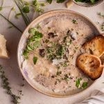 No more boring mushroom soup! This creamy mushroom soup is loaded with flavorful toppings to make this classic even more delicious.