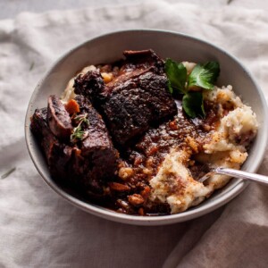 My Crockpot red wine braised short ribs are the ultimate cold weather comfort food!
