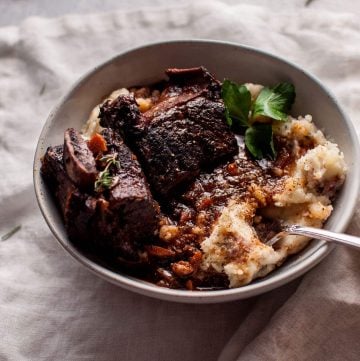 My Crockpot red wine braised short ribs are the ultimate cold weather comfort food!