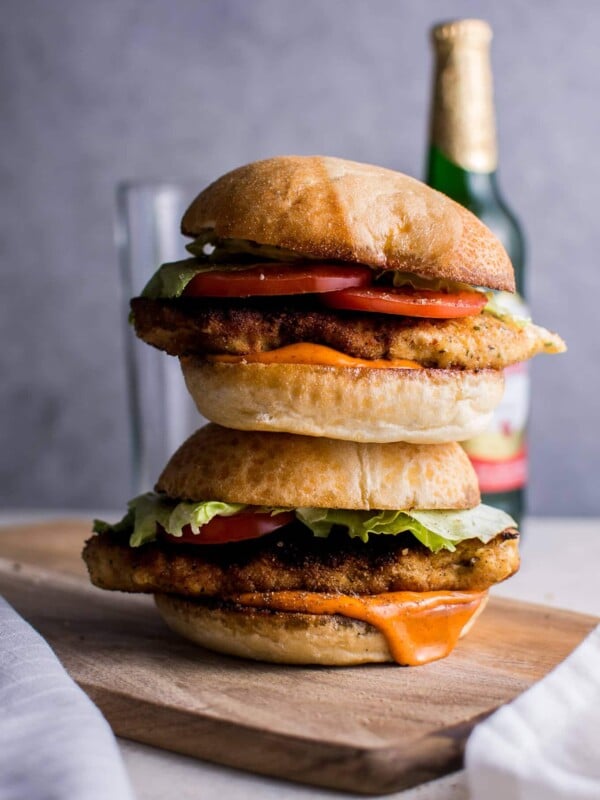 This spicy breaded fried chicken sandwich is easy to make, full of flavor, and it will please the spice lovers out there!