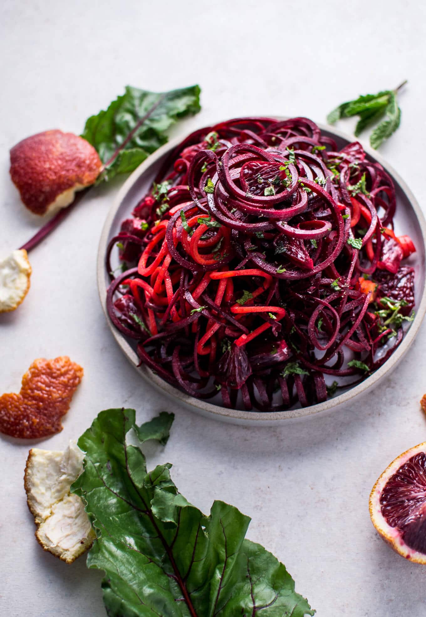 Spiralized Raw Beet Salad with Blood Oranges • Salt & Lavender