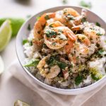 This coconut lime shrimp recipe is quick, easy, fresh, and goes perfectly with rice. A great weeknight meal option!