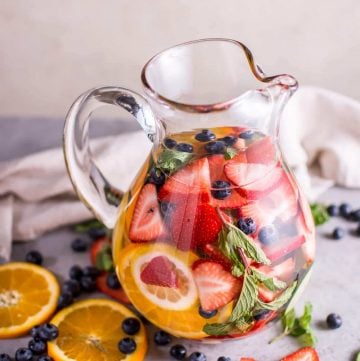 This rainbow infused water is refreshing, healthy, and much better tasting than unflavored water! Prep a big pitcher in less than 10 minutes.