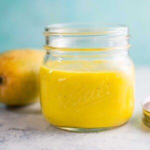 This mango salad dressing is fresh and fruity and contains only a handful of ingredients!