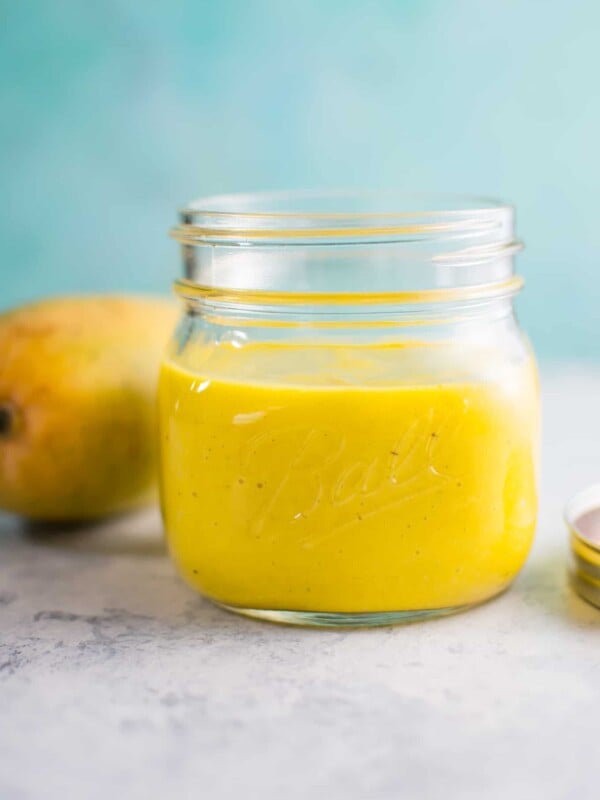 This mango salad dressing is fresh and fruity and contains only a handful of ingredients!