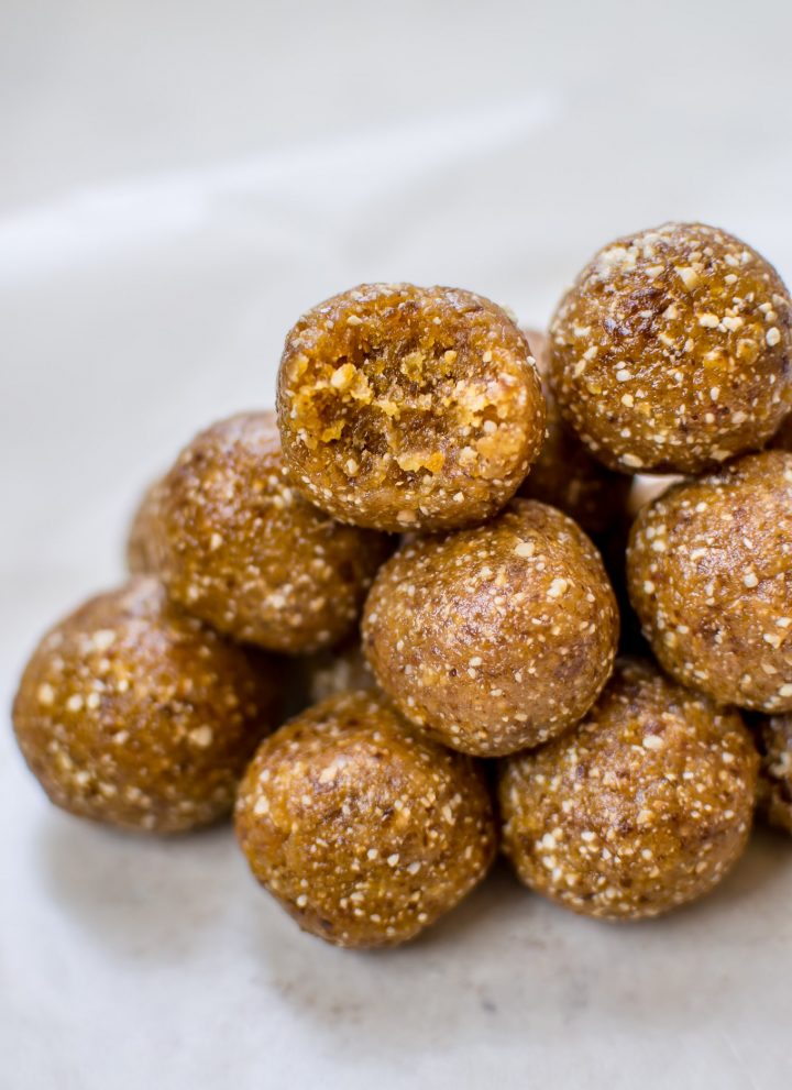 These apricot bliss balls are a tasty little snack that come together in a flash with only 3 ingredients!