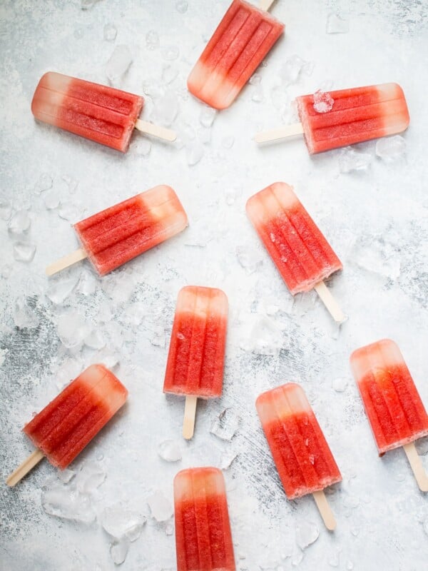 These watermelon margarita popsicles with no added sugar are naturally sweet, refreshing, and perfect on a hot summer day!