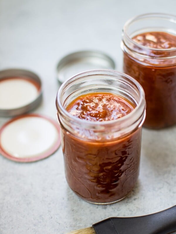 This easy homemade apricot BBQ sauce is sweet and tangy, and you can really taste the flavor of the fresh apricots. It's great on grilled chicken!