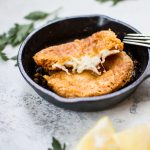 Saganaki (Greek fried cheese) is crunchy on the outside and melty on the inside. If you like cheese, you're going to love this appetizer. Ready in 10 minutes!