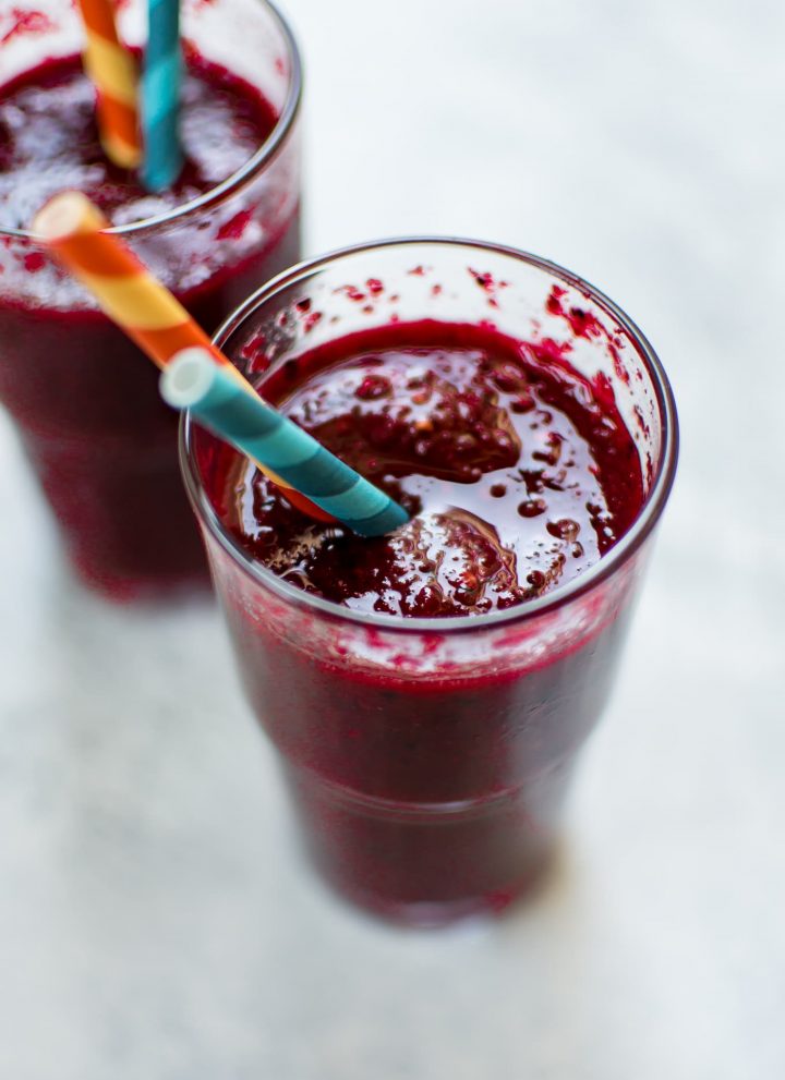 This vibrant beet and berry smoothie is the perfect easy and nourishing snack or healthy addition to your breakfast!
