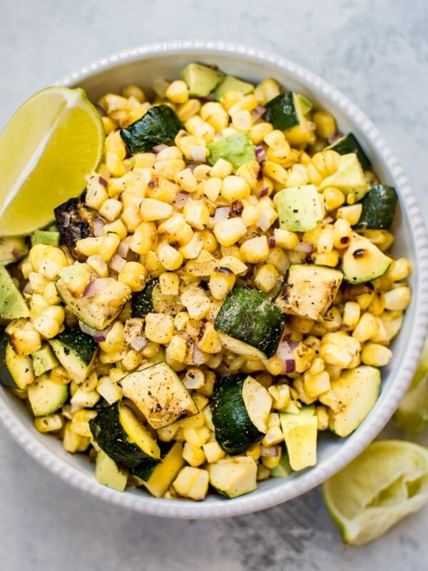 This grilled corn and zucchini salad is fresh, fast, and bursting with flavor! Only a few simple ingredients are needed to make this delicious summer salad.