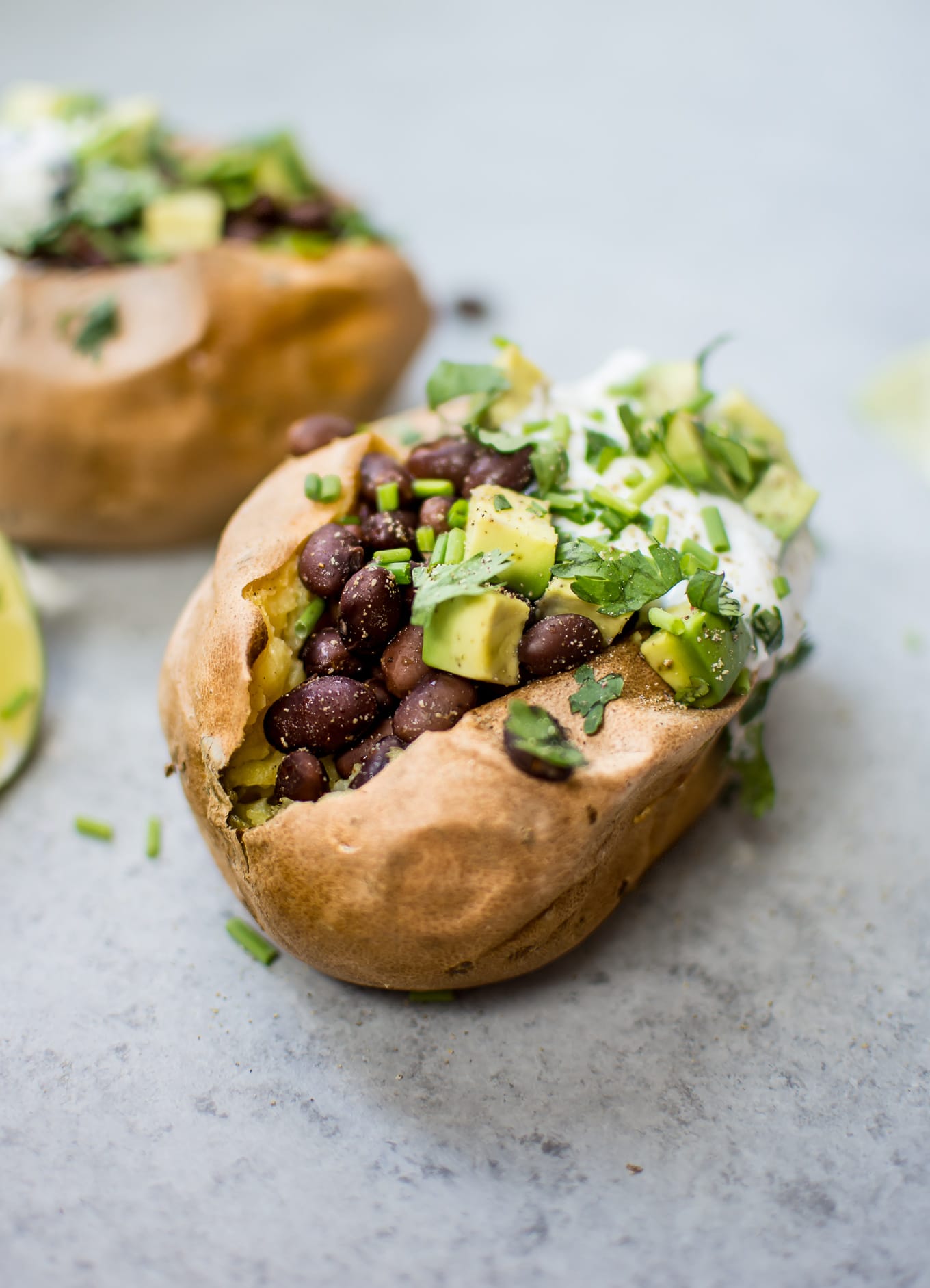 Healthy Stuffed Sweet Potatoes