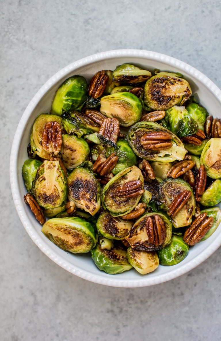 Maple Pecan Brussels Sprouts • Salt Lavender