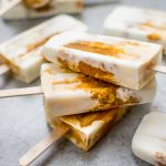 These pumpkin pie breakfast popsicles are a fun and healthy way to get your pumpkin fix! 