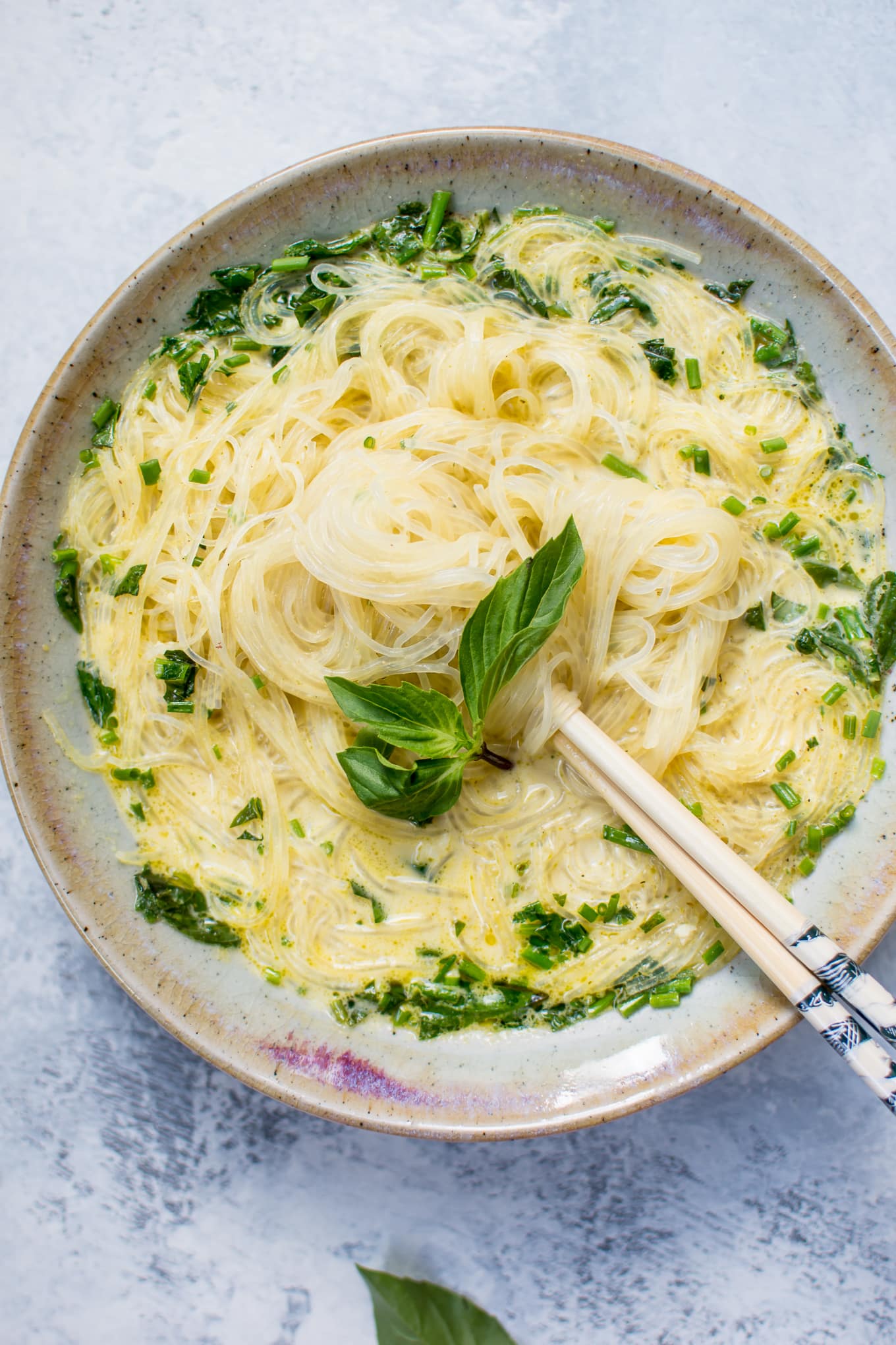 15 Minute Vegan Thai Green Curry Soup with Vermicelli - Salt and Lavender