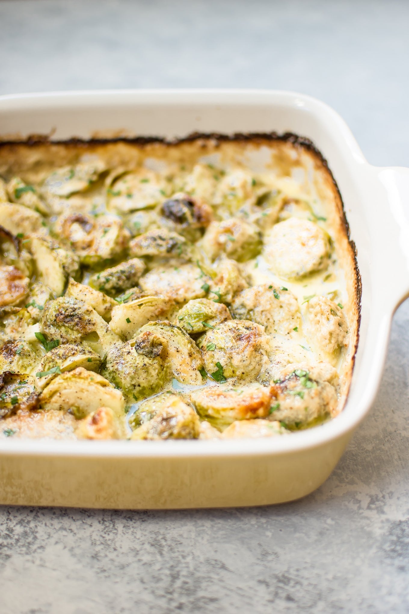 Creamy Baked Brussels Sprouts • Salt & Lavender