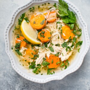 This Crockpot lemon chicken orzo soup recipe is healthy, super easy, and family-friendly. Come home to a steaming bowl of deliciousness!