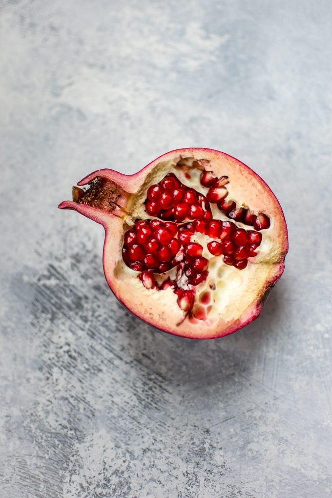 half a pomegranate