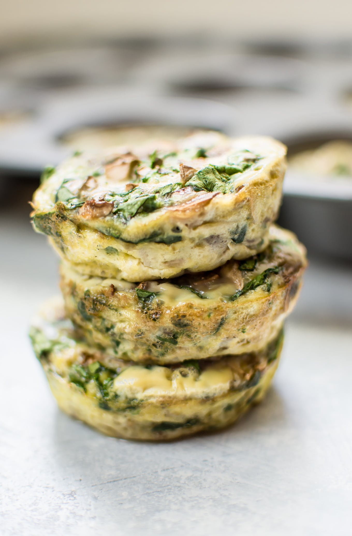 Spinach and Mushroom Healthy Breakfast Egg Muffins - Salt and Lavender