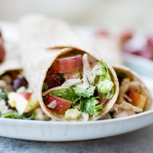 These Waldorf chicken salad wraps are fast, easy, and a tasty way to enjoy the classic recipe! Ready in only 15 minutes.
