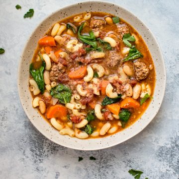 This Crockpot Italian sausage soup recipe is hearty, filling, and full of flavor. A wonderful and easy set it and forget it soup recipe.