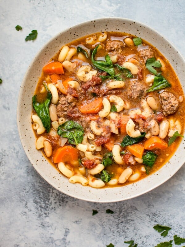 This Crockpot Italian sausage soup recipe is hearty, filling, and full of flavor. A wonderful and easy set it and forget it soup recipe.